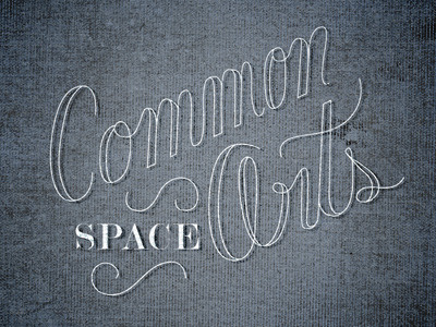 Commonspace Arts identity script typography