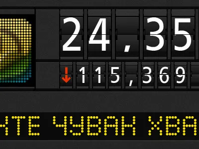 Monitor airport board display flip info numbers panel retro statistics
