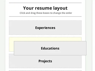 Resumonk - template editor drag and drop resumonk ui web website