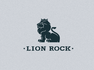 Lion Rock wip africa animal body crown head king lion logo pose power proud rock s sitting stevan strong