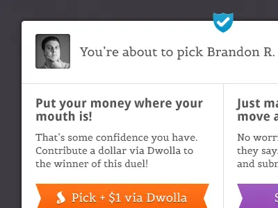 Put your money where your mouth is ui