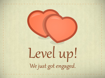 Level up - Engagement engage engagement heart level love propose