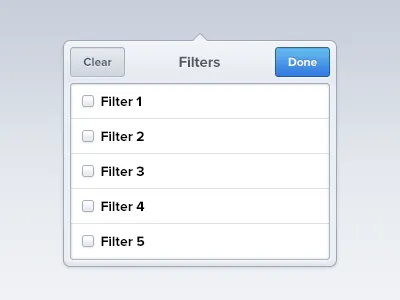 Filters dropdown dropdown filter
