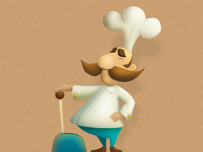 Mr. Confectioner character cook game illustration ios postcard