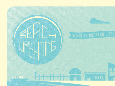 Beach Dreaming 2 beach designersmx illustration minimal mix ocean sea shore shoreline summer texture textures type typography