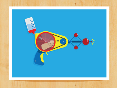 Hamstamatic Print art gun hamster illustration print ray raygun sci fi