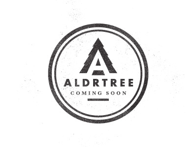 ALDRTREE: Coming Soon aldertree aldrtree badge ben suarez distressed icon logo suarez tree type typography vintage