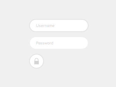 Archive.fm Login form login padlock rounded