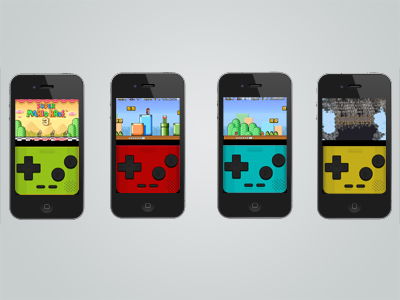 gpSPhone GB Color Skin Complete color gameboy gameboy color gpsphone iphone iphone 4 retina skin