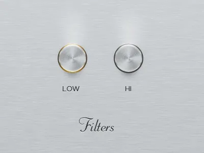 Marantz Amplifier Knobs button glow knob reflection silver texture