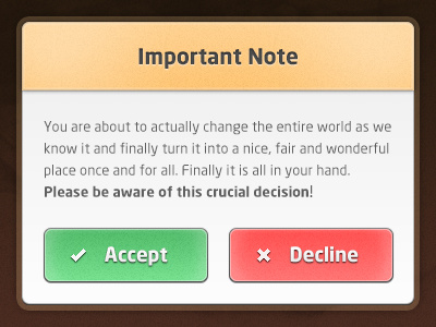 Dialog Box - UI Testing accept buttons decline dialog box form input message box messagebox settings ui user interface web web design