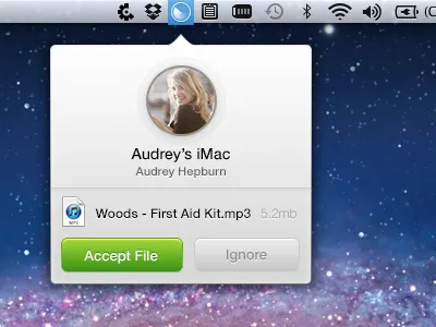 Air Drop Menu Widget airdrop app lion mac menu