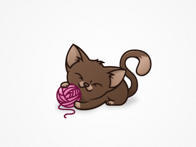 yarn! cat illustration vector