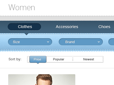 Menu clothes shop filter gui menu