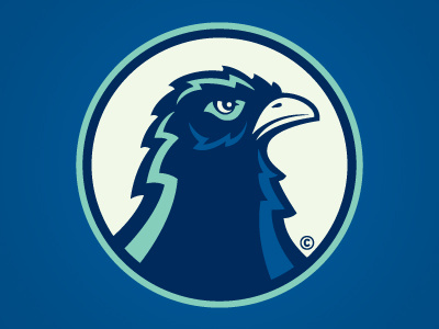 Renfrew Ravens bird blue glow logo raven renfrew