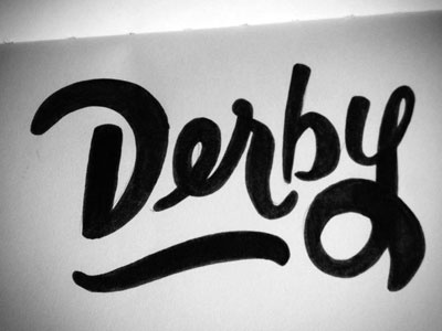 Derby design illustration lettering letters type