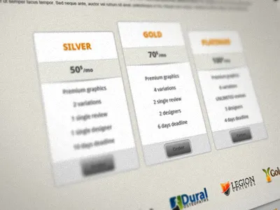 Pricing Table grid price table