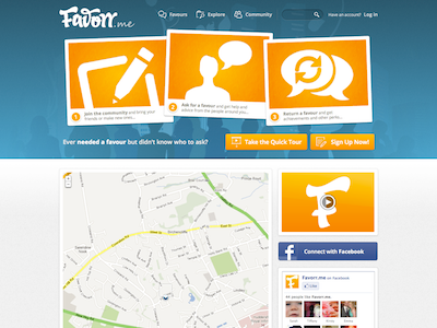 Need a favour? - Favorr.me cakephp startup web
