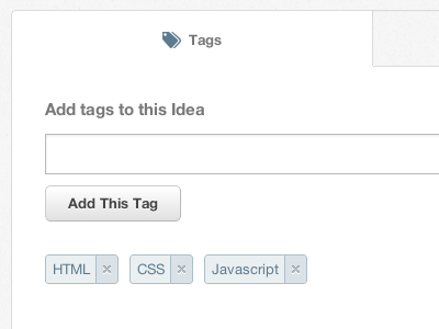 Adding Tags UI