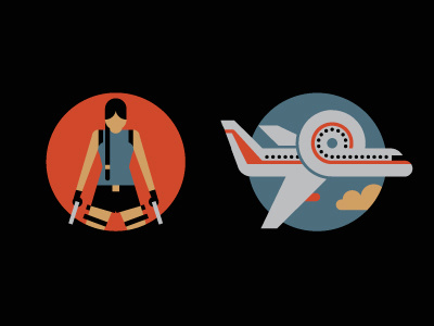 Paramount Pictures 100th Anniversary 100th airplane dan kuhlken icon icons lara croft nathan goldman paramount paramount pictures poster screen print silkscreen tomb raider vector