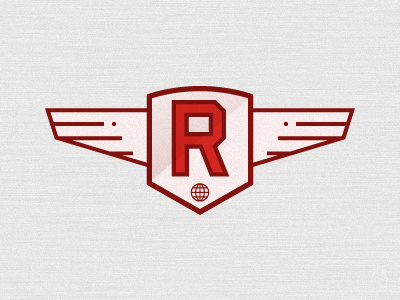 Red Aviation aviation branding identity r wings