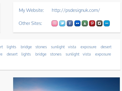 Photosense Preview III buttons critique icons photo photography photosense social tags