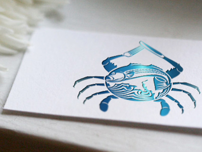 Maryland Seafood Foil Embossed