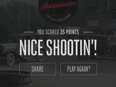 Nice Shootin'! badge end screen texture