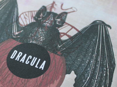 Dracula Book Cover bat book cover dracula illustration retro