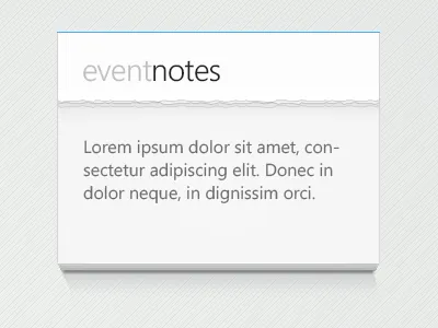 Event Notes event notes pages