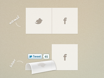 Social Concept button curl facebook peal social tanveer tweet twitter ui