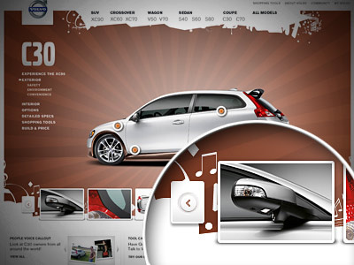 Volvo Cars automotive ford gradient image viewer interface mobile swedish theme volvo web