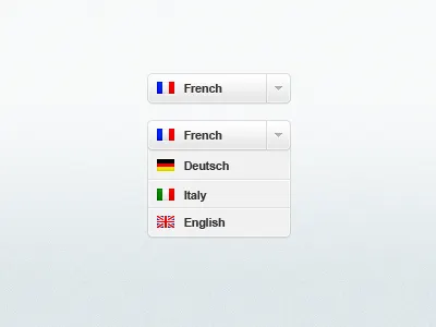 Simple Dropdown clean dropdown flagg navigation ui