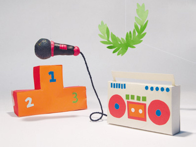 Safe & Sound Keyvisual clay contest craft microfon music papercraft radio rostrum safe sound speaker winner