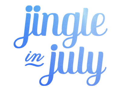 Jingle in July Logo christmas logo summer