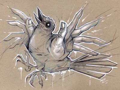 VIOLENCE bird energy fly hand violent