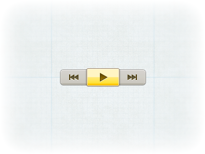 Playback Buttons back buttons grey next play playback yellow