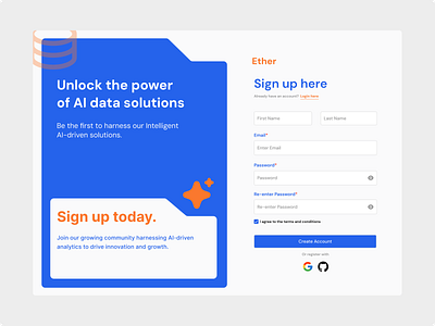 Signup for AI Data Startup ai ai startup aiux branding datadesign design designinspiration interactiondesign signuppage simple design startupdesign techdesign ui ux webdesign