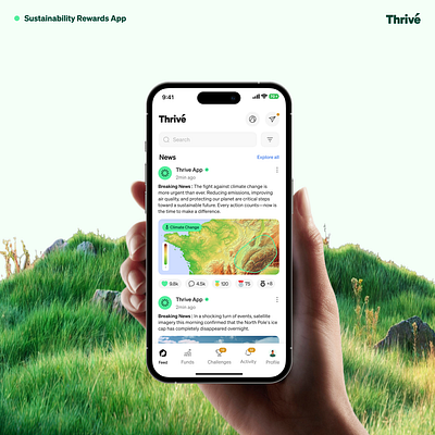 Thrive app design branding eco friendly living graphic design logo reward app susta ui ui design webdesign