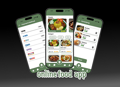 Online food app branding graphic design logo ui