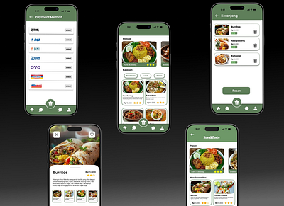 desain online food app branding graphic design logo ui