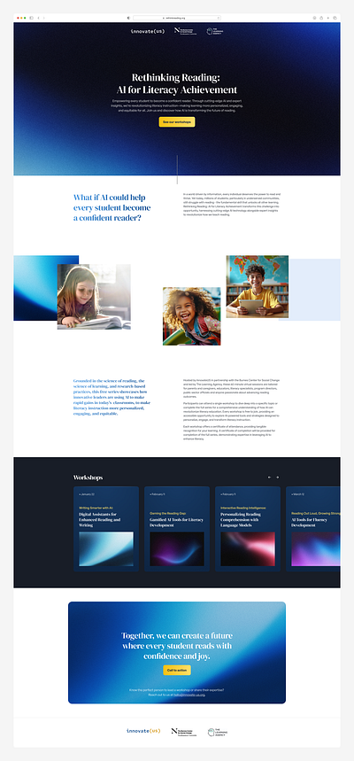 Rethink Reading - Website ai business corporate elementor figma framer landing page ui ui design ux ux design webdesign website