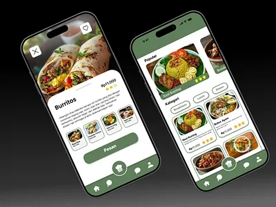 Desain online food app branding graphic design logo ui