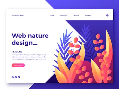 Landing Page Modern Design landing page natural web website