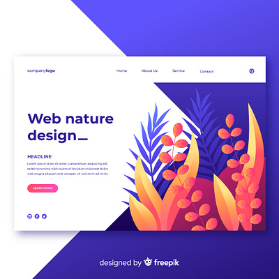 Landing Page Modern Design landing page natural web website