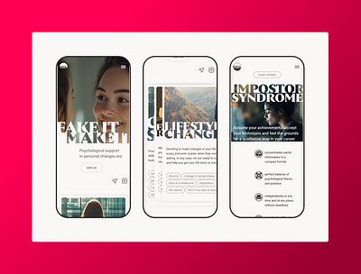 Fake it - Make it website for mobile adaptives mobile design uxui uxui design web design