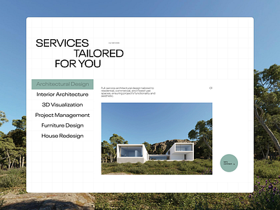 Website design for Architectural studio animation architecture architecture studio design figma ui ui design ux ux design uxui web web design website design