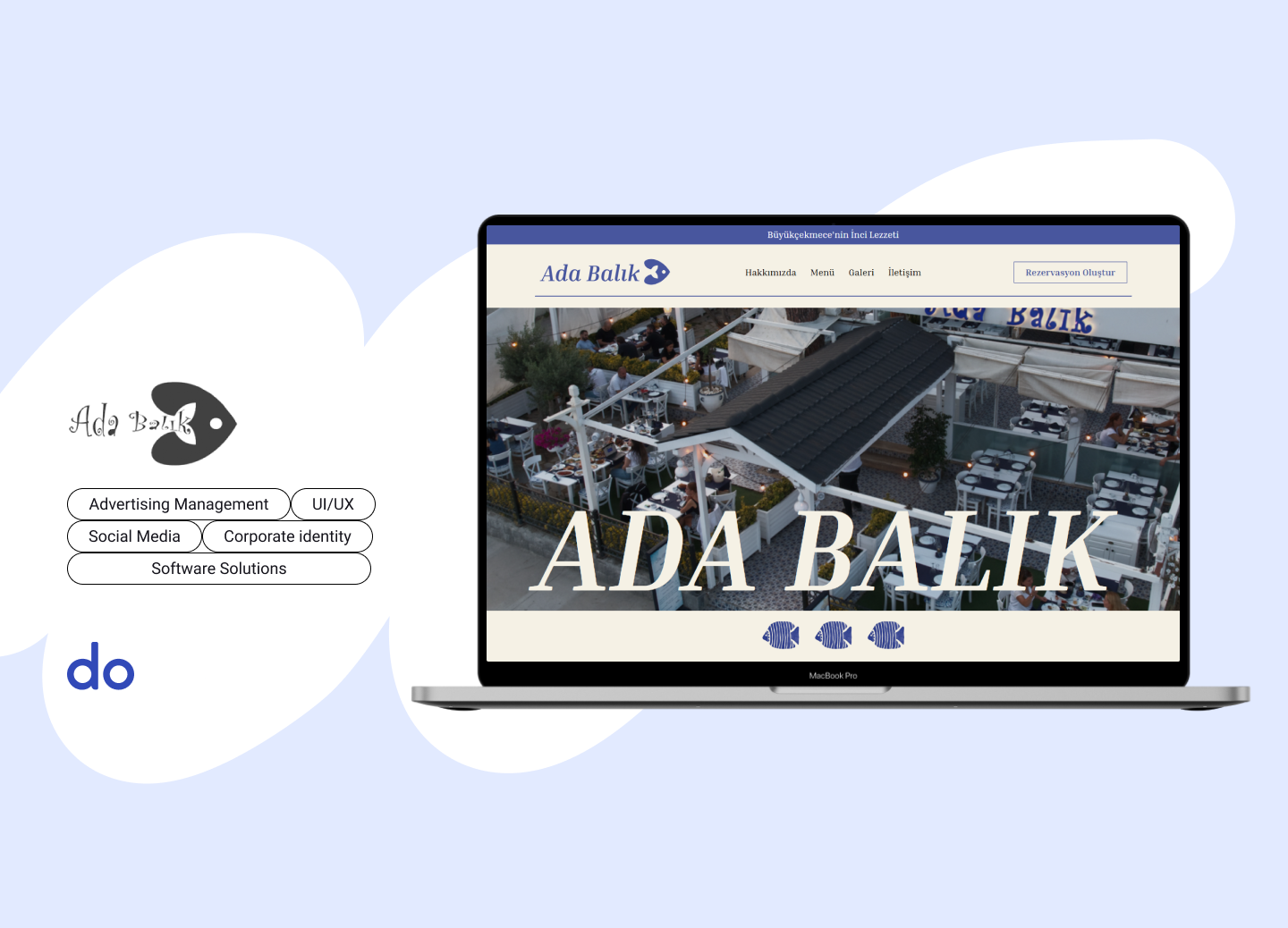 Ada Balık branding graphic design logo restaurant web ui web web design