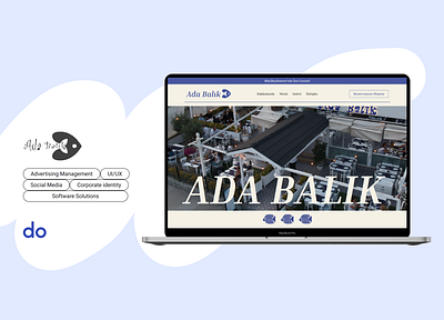 Ada Balık branding graphic design logo restaurant web ui web web design