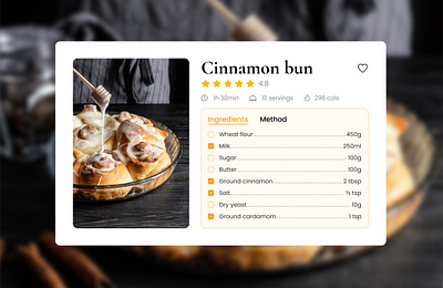 Recipe card dailyui design recipe ui